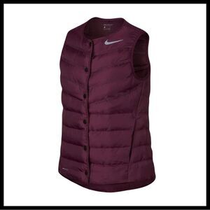 Nike Magenta Purple Aeroloft Sleeveless Vest in Bordeaux